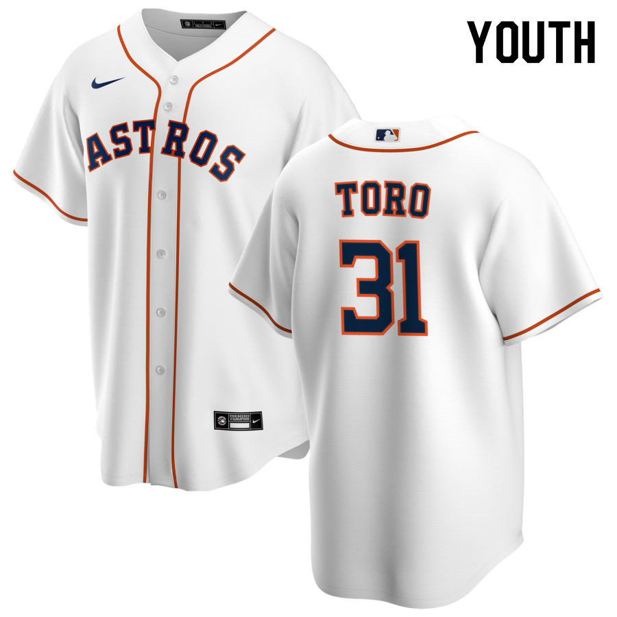 Nike Youth #31 Abraham Toro Houston Astros Baseball Jerseys Sale-White